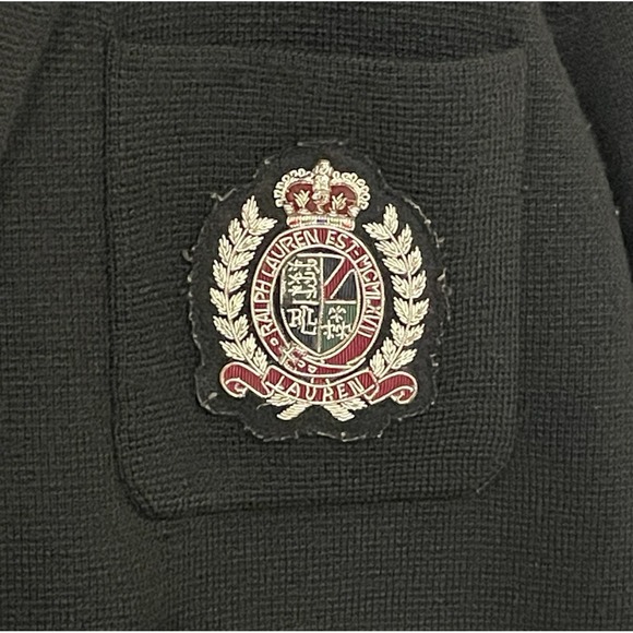 Lauren Ralph Lauren Womens Preppy Wool Double Breasted Cardigan Sweater XL Crest - Picture 3 of 6
